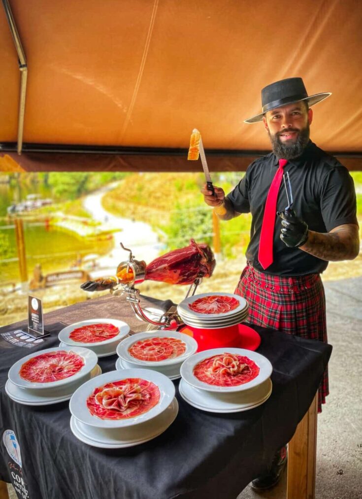 Jamón en Playa de A Coba, Monforte, Ribeira Sacra (Lugo)
