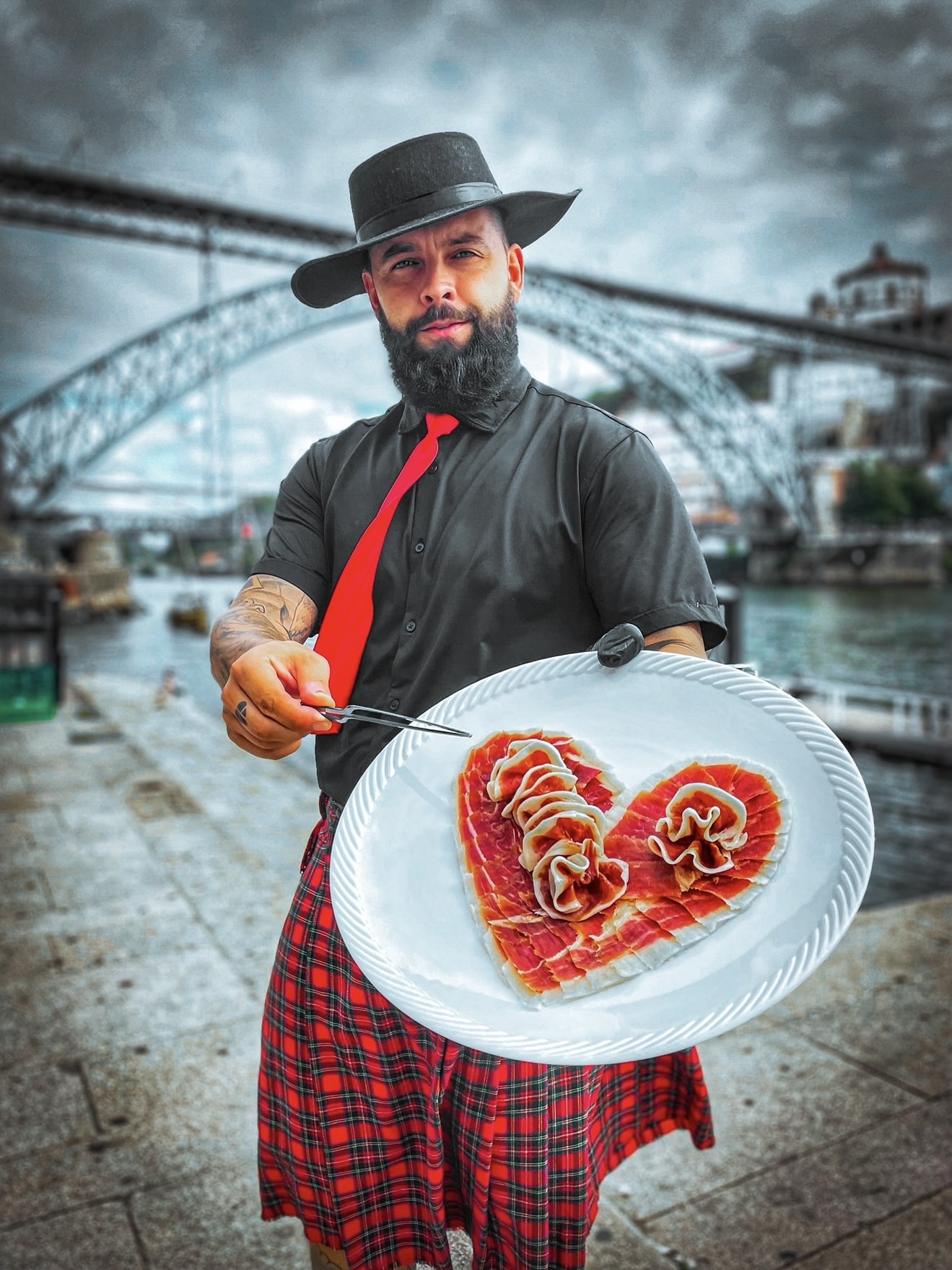 Jamón y celebración en Oporto