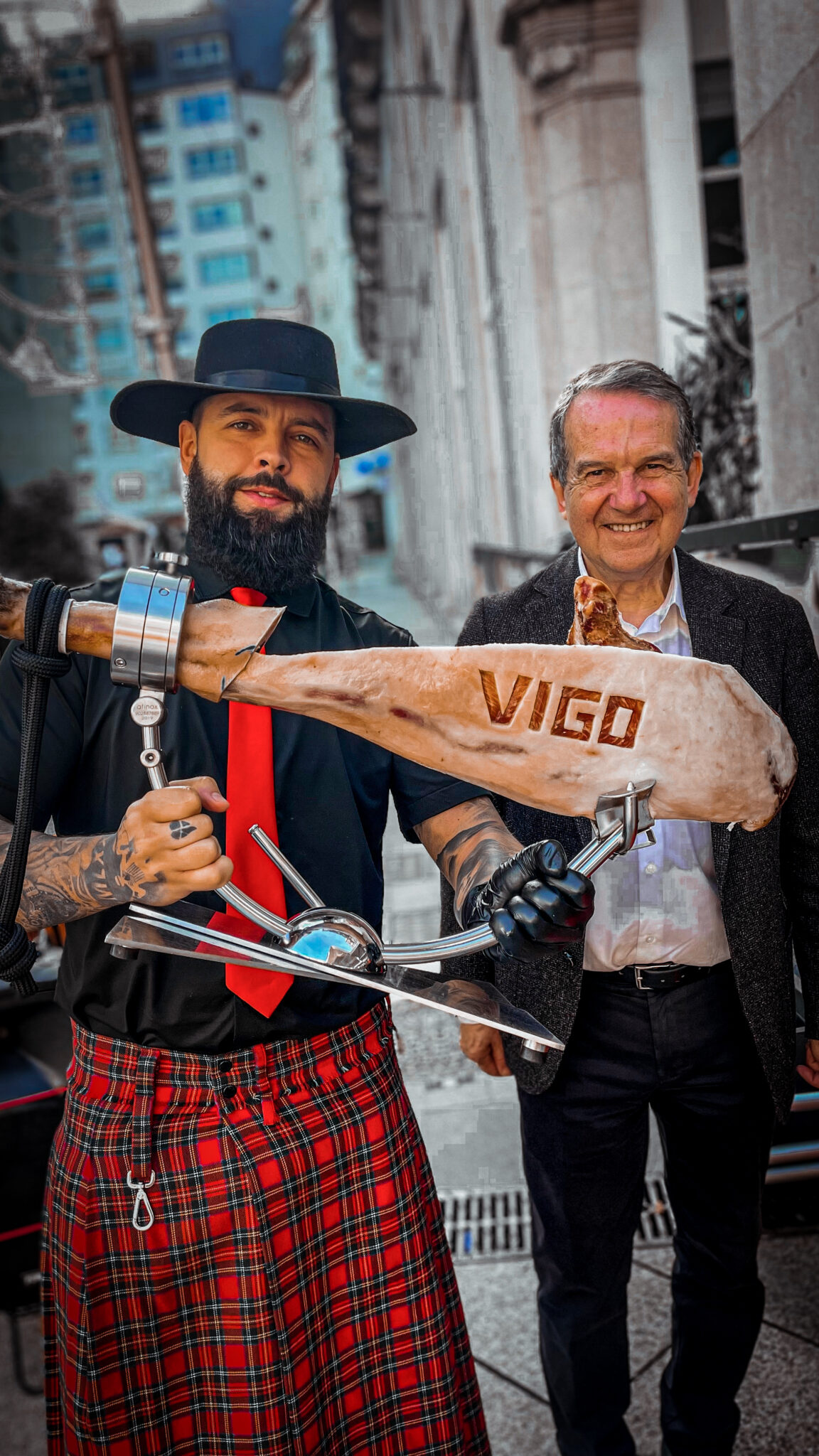 Galician Ham Carver – corte de jamón ibérico en evento de lujo en Pontevedra