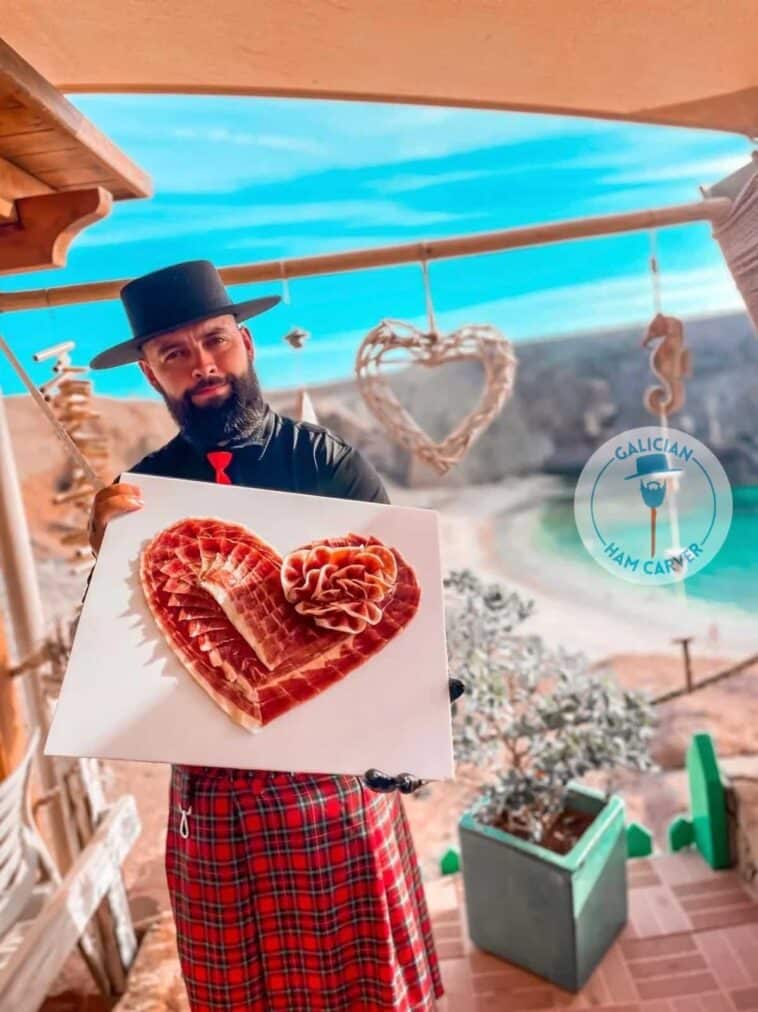 精致摆盘的西班牙火腿