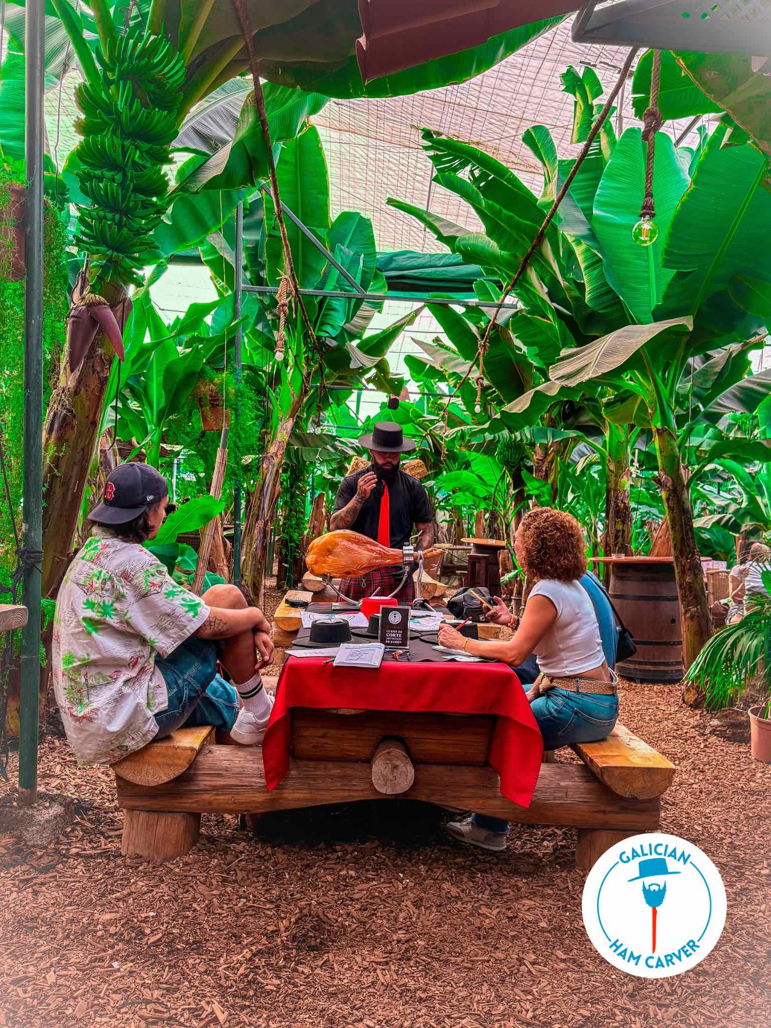 Formación profesional de cortador de jamón en Tenerife Curso de cortador de jamón en platanera de Guargacho Tenerife