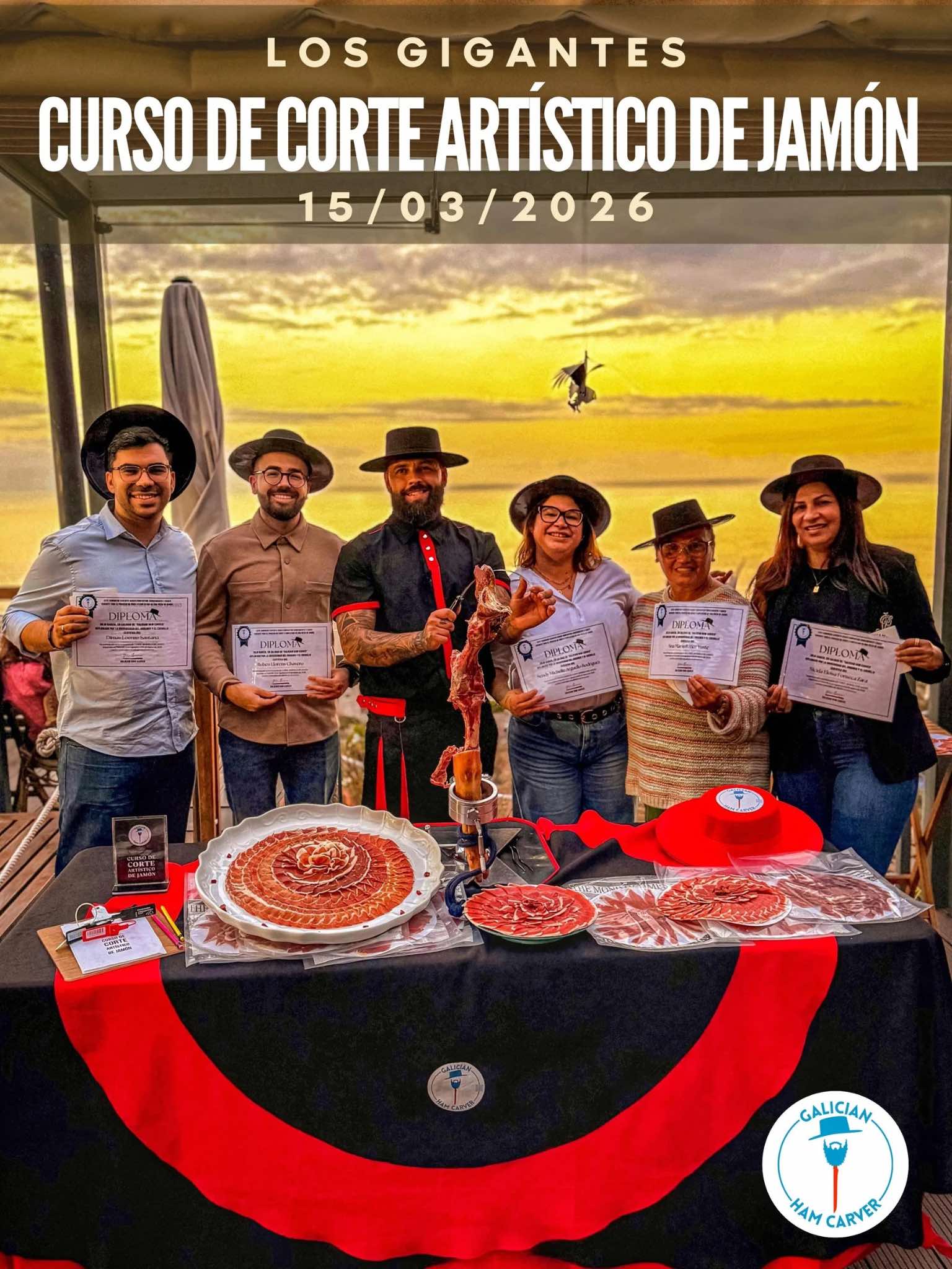 Curso de corte de jamón en Tenerife Los Gigantes Mirador Archipenque – experiencia única en Canarias