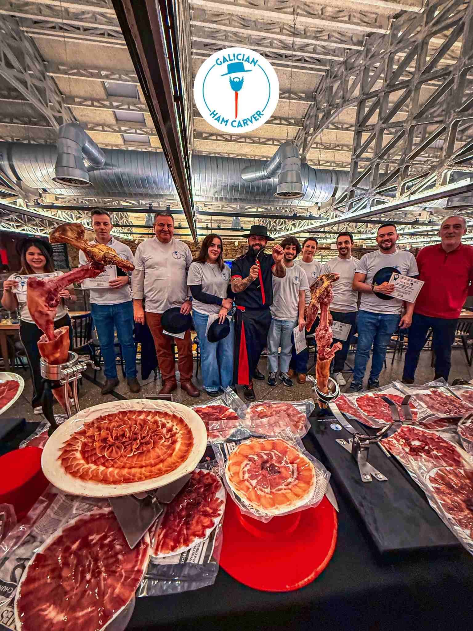 Curso de corte artístico de jamón en Zamora con Julio García Galician Ham Carver